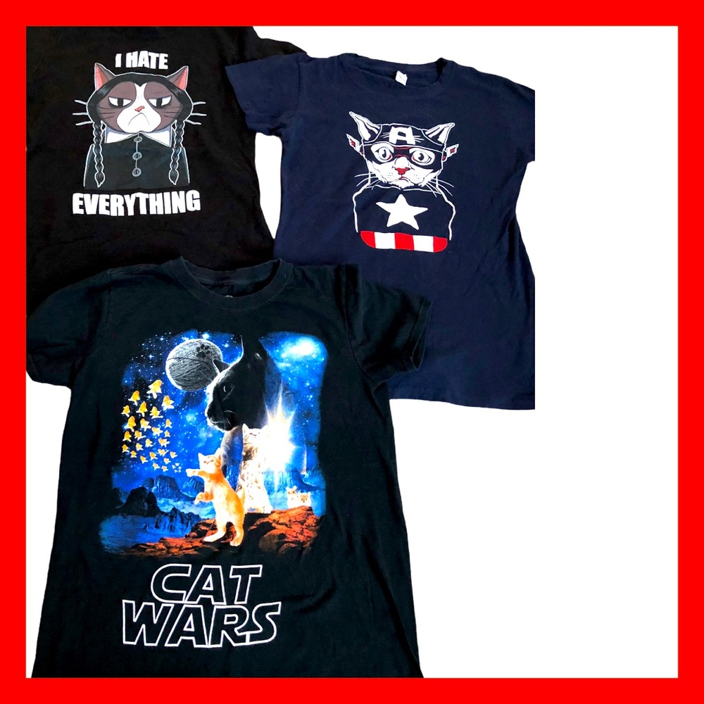 Cat T-shirts Teen / Tween Small